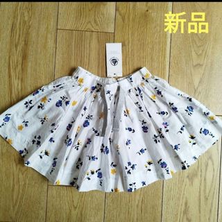 プチバトー(PETIT BATEAU)の新品未使用　プチバトー　スカート　104 100 110　花柄　キッズ　女の子(スカート)