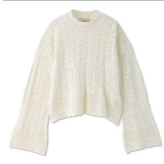 しまむら - 【試着のみ】しまむら えださん コラボ 透かし編みニットプルオーバー ニット