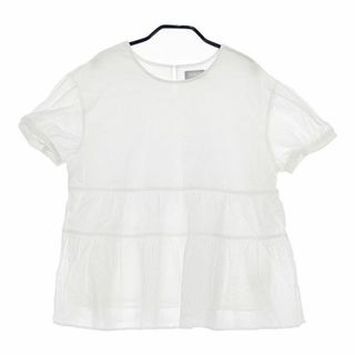 マッキントッシュフィロソフィー(MACKINTOSH PHILOSOPHY)のMACKINTOSH PHILOSOPHY 半袖 コットン ブラウス シャツ ホワイト レディース マッキントッシュフィロソフィー【中古】5-0515S∞(シャツ/ブラウス(半袖/袖なし))