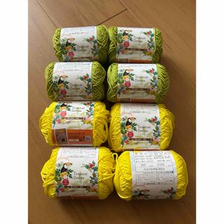 セリア(Seria)の【新品】 トロピカルコットン 黄緑　イエロー　セリア　毛糸(生地/糸)