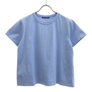 mizuiro ind - 古着 mizuiro ind ミズイロインド 日本製 半袖 クルーネック Tシャツ ライトブルー レディース