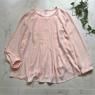 美品　マッキントッシュロンドン　ジョーゼットギャザーブラウス　大きいサイズ44