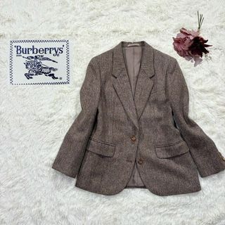バーバリー(BURBERRY)の1313【極美品】Burberrys ツイード ジャケット 茶 9AB2(テーラードジャケット)