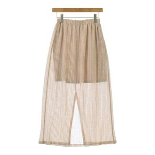 スティーブンアラン(steven alan)のsteven alan ロング・マキシ丈スカート S ベージュx赤(チェック) 【古着】【中古】(ロングスカート)