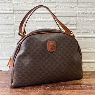 セリーヌ(CELINE)のセリーヌ マカダム ヴィンテージ レザー ハンド バッグ トリオンフ ロゴ(ハンドバッグ)