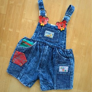 オーバーオール　ショートオール　ベビー　1歳　1歳半　レトロ　ヴィンテージ　古着