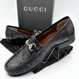 GUCCI - 【極美品】グッチ ホースビット クロコ ローファー 40 E