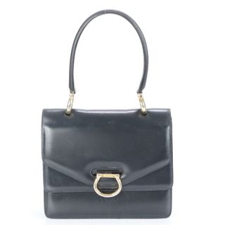 セリーヌ(CELINE)のヴィンテージ セリーヌ レザー ハンドバッグ トート 本革 ネイビー 紺 ブランド レディース RRM CC22-3(ハンドバッグ)