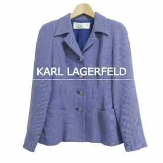 Karl Lagerfeld - 美品 KARL LAGERFELD ドット柄 4B テーラードジャケット