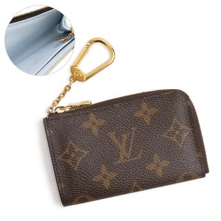 ルイヴィトン(LOUIS VUITTON)のルイ ヴィトン カードキーケース ポルト クレ ノア コインケース 小銭入れ 財布 モノグラム レザー ブラウン オランプ ブルー 茶 水色 ゴールド金具 M83612 箱付 LOUIS VUITTON（未使用　展示品）(キーケース)
