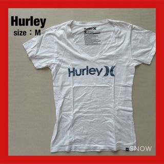 Hurley - 【美品】Hurley ハーレー　レディース　Tシャツ　Vネック　ホワイトM 春夏