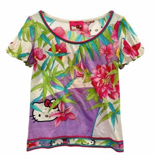 LEONARD - マカ1 レオナール ハローキティ 花柄 半袖Tシャツ カットソー 2サイズ