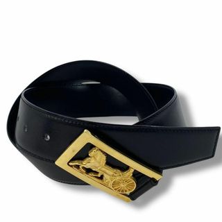 Vintage Celine Gold Carriage Buckle Belt