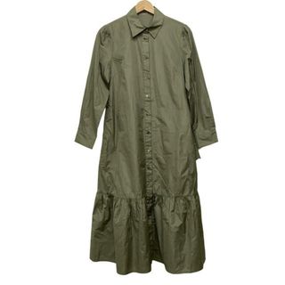 SCAPA - Scapa(スキャパ) ワンピース サイズ38 L レディース美品  - カーキ レギュラーカラー/長袖/マキシ丈/シャツワンピ