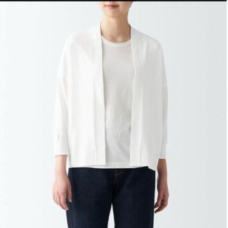ムジルシリョウヒン(MUJI (無印良品))の無印良品　2枚セット　ＵＶカット強撚七分袖ショートカーディガン(カーディガン)