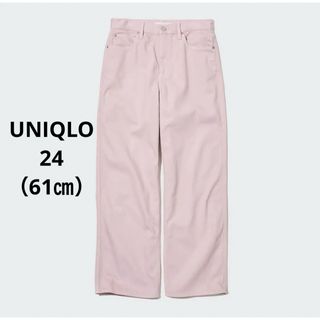 ユニクロ(UNIQLO)のUNIQLO ジーンズ　バギーパンツ　ワイド　ピンク　(バギーパンツ)