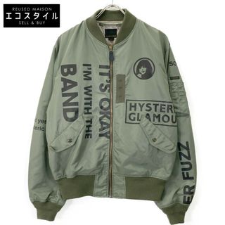 HYSTERIC GLAMOUR - ヒステリックグラマー ｶｰｷ LOGO SCRATCH MA-1 ｼﾞｬｹｯﾄ L