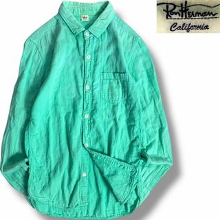 Ron Herman - J5135 美品 ロンハーマン ガーゼシャツ グリーン M Ron Herman