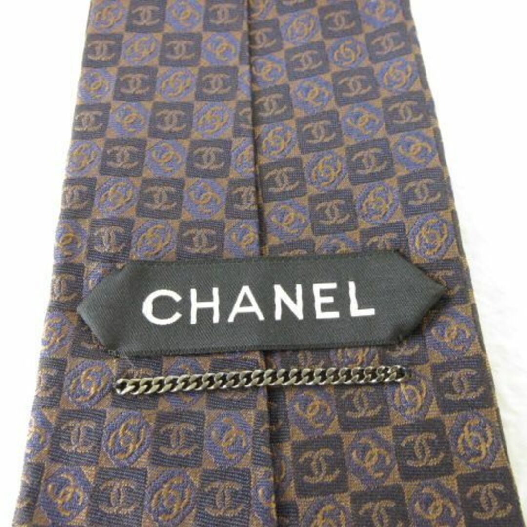 CHANEL(シャネル)のシャネル CHANEL シルクネクタイ ココマーク 茶 黒 紺 *A969 メンズのファッション小物(ネクタイ)の商品写真