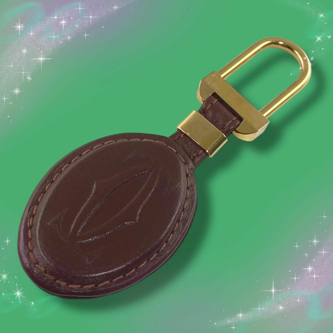 Cartier(カルティエ)の《美品》 カルティエ　マストライン　2C　キーホルダー　キーリング　レザー レディースのファッション小物(キーホルダー)の商品写真