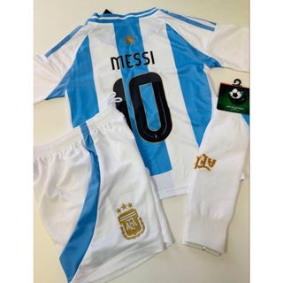 120cmアルゼンチンモデル　メッシ　子供サッカーユニフォーム三点セット