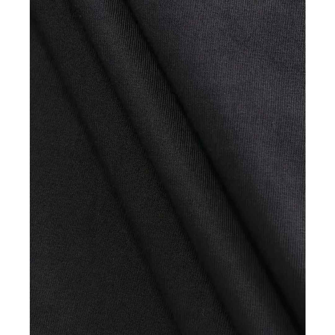 黒無地　ロングTシャツ レディースのトップス(Tシャツ(半袖/袖なし))の商品写真