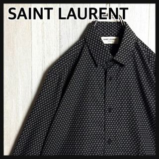 SAINT LAURENT - 3050【希少・美品】イタリア製 サンローラン ペイズリー総柄 長袖 シャツ