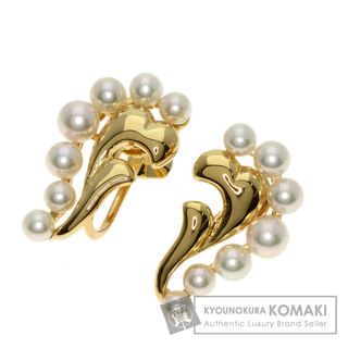 ミキモト(MIKIMOTO)のMIKIMOTO ミキモト リーフ アコヤパール 真珠 イヤリング K18YG レディース [中古](イヤリング)