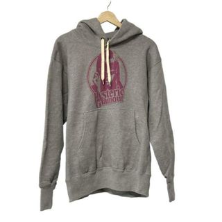 ヒステリックグラマー(HYSTERIC GLAMOUR)のHYSTERIC GLAMOUR(ヒステリックグラマー) パーカー サイズM レディース美品  - グレー×ピンク 長袖(パーカー)
