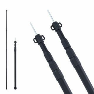 MOON LENCE テントポール 伸縮式 4継無段階調節 直径31mm 高さ8(テント/タープ)