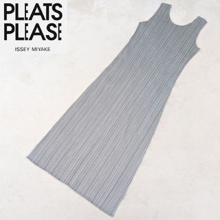 PLEATS PLEASE ISSEY MIYAKE - プリーツプリーズ　イッセイミヤケ　プリーツ　ロングワンピース　サイズ3