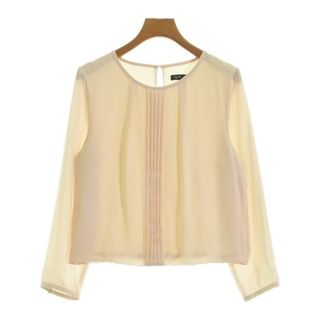 インディヴィ(INDIVI)のINDIVI インディヴィ ブラウス M ベージュ 【古着】【中古】【送料無料】 【古着】【中古】(シャツ/ブラウス(長袖/七分))
