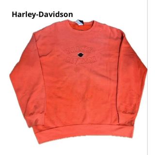 Harley Davidson - 格安 Harley Davidson スウェット オレンジ vintage