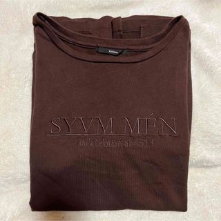 Kastane - 【Kastane】SYVM MEN 刺繍 Tシャツ BROWN