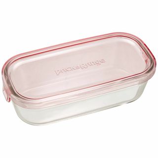 イワキ 耐熱ガラス 保存容器 ピンク 長方形 M 500ml パック&レンジ K(容器)