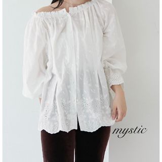 ミスティック(mystic)の新品 mystic スカラップレースブラウス(シャツ/ブラウス(長袖/七分))