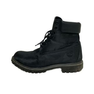 ティンバーランド(Timberland)のTimberland(ティンバーランド) ショートブーツ 27.5 メンズ - 黒 迷彩柄/レースアップ レザー(ブーツ)