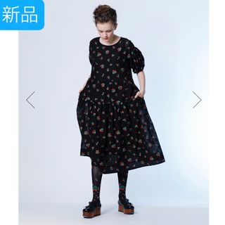 ジェーンマープル(JaneMarple)の【新品】JaneMarpleジェーンマープル　ストロベリージャガード ワンピース(ロングワンピース/マキシワンピース)