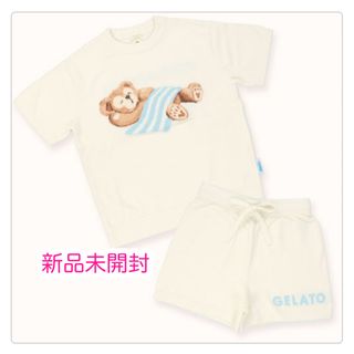 gelato pique - ダッフィー ルームウエアセット 半袖　白　ジェラートピケ ダッフィーフレンズ　