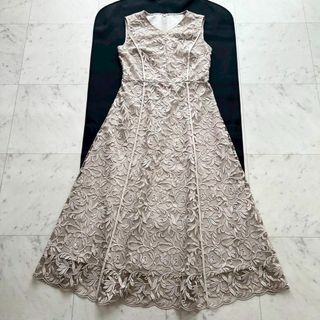 ANAYI - タグ付✨️ANAYI 25SS リーフフラワーチュールVネック ワンピース 36