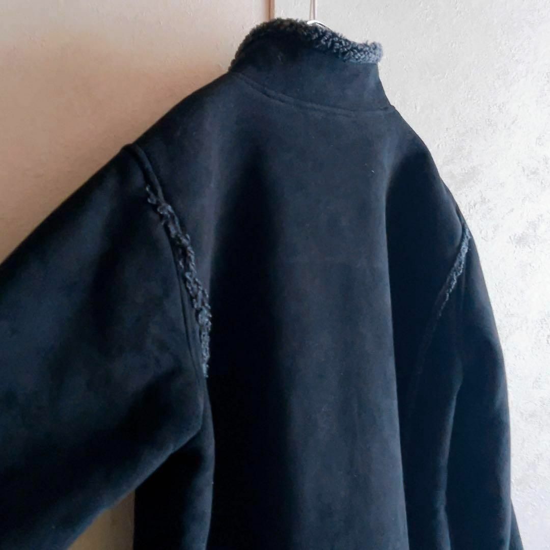 L.L.Bean(エルエルビーン)の極希少品　80〜90s レア　LLbeen ボア　ムートン　コート　黒　S レディースのジャケット/アウター(ロングコート)の商品写真