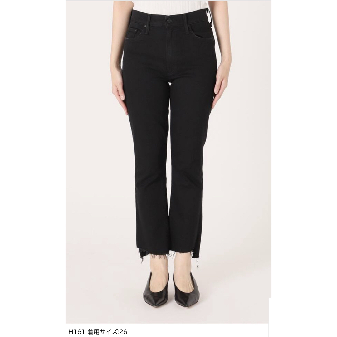 DEUXIEME CLASSE(ドゥーズィエムクラス)の極美品【MOTHER/マザー】INSIDER CROP STEP FRAY 26 レディースのパンツ(デニム/ジーンズ)の商品写真