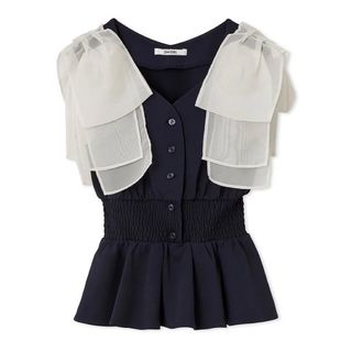 SNIDEL - snidel スナ ウエストシャーリングリボンカットプルオーバー 25ss