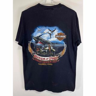 Harley Davidson - Harley-Davidson Tシャツ　USA製　フレイム　戦闘機　バイク