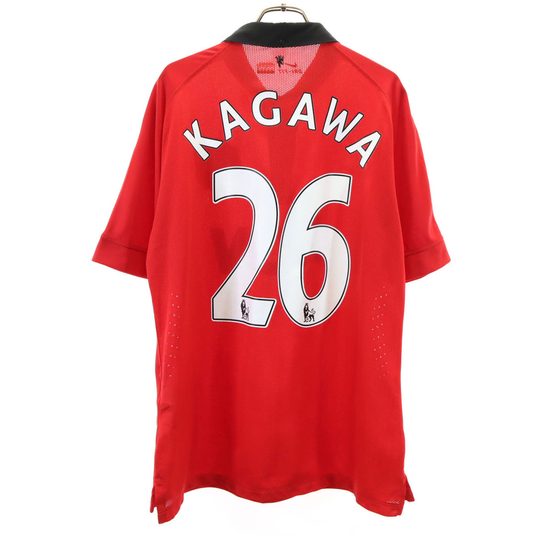 NIKE(ナイキ)の古着 NIKE ナイキ マンチェスターユナイテッド KAGAWA  26 サッカー 半袖 ユニフォーム L レッド AON ボタンダウン メンズ スポーツ/アウトドアのサッカー/フットサル(ウェア)の商品写真