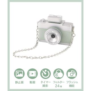 スリーコインズ(3COINS)のスリーコインズ　ミニトイカメラ　グリーン(コンパクトデジタルカメラ)