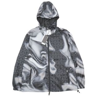 アルマーニエクスチェンジ(ARMANI EXCHANGE)の未使用 ARMANI EXCHANGE アルマーニエクスチェンジ ZNUQZ リバーシブルジャケット ウィンドブレーカー フーディ 総柄 ブラック L メンズ 古着 中古 USED(ナイロンジャケット)