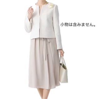 TOKYO SOIR - 東京ソワール ツイードジャケット＆リボン付きレース切替ワンピース 2点セット