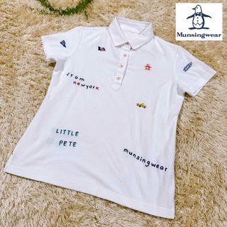 Munsingwear - 【未使用品】マンシングウェア ゴルフ　ポロシャツ　レディース　Mサイズ相当　総柄