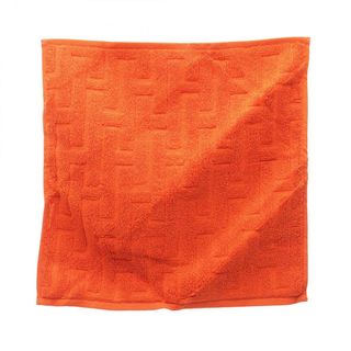 エルメス(HERMES)のエルメス HERMES カレタオル ステアーズ タオル 衣料品 コットン レディース オレンジ系 【中古】(タオル/バス用品)